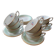 Set of 8 opaque porcelain cups – 1950s