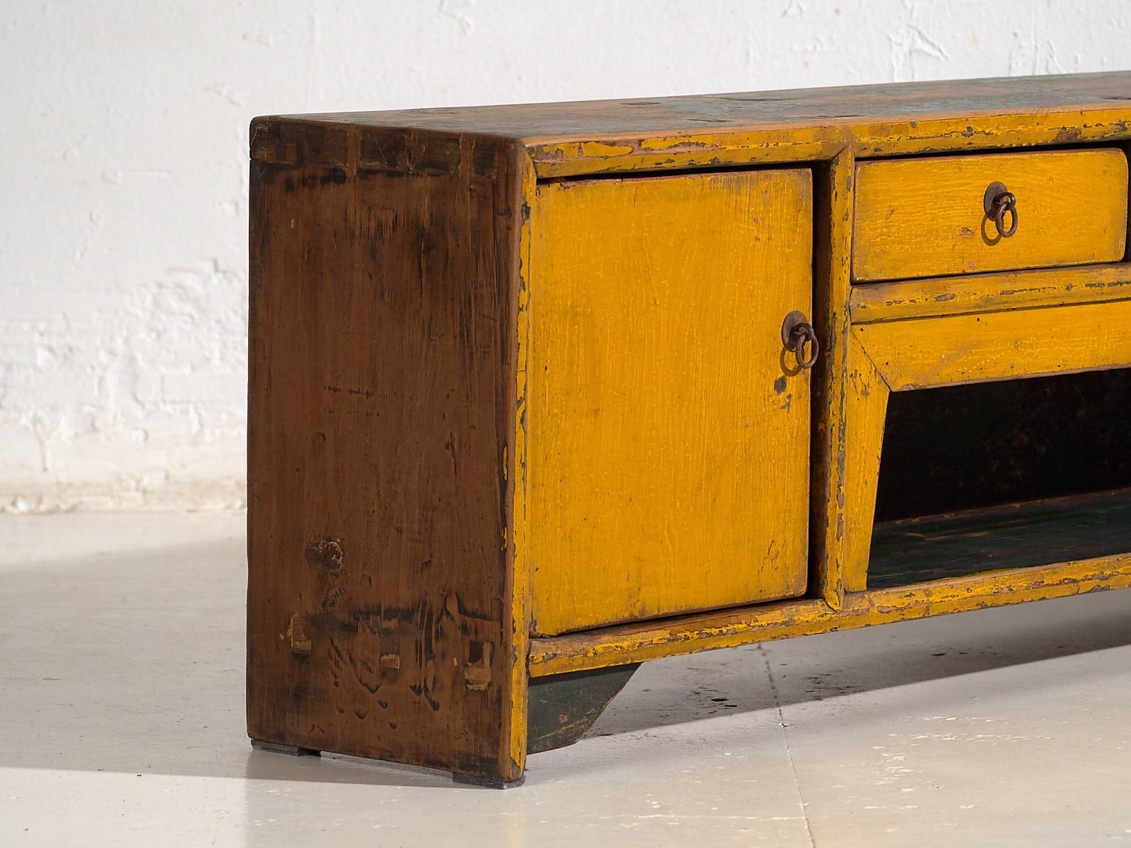 Antique yellow TV cabinet (c.1900)