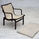 1970s, Scandinavian armchair, furniture wool, dark beech wood.