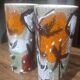 Paire de mugs en céramique vintage signés numérotés