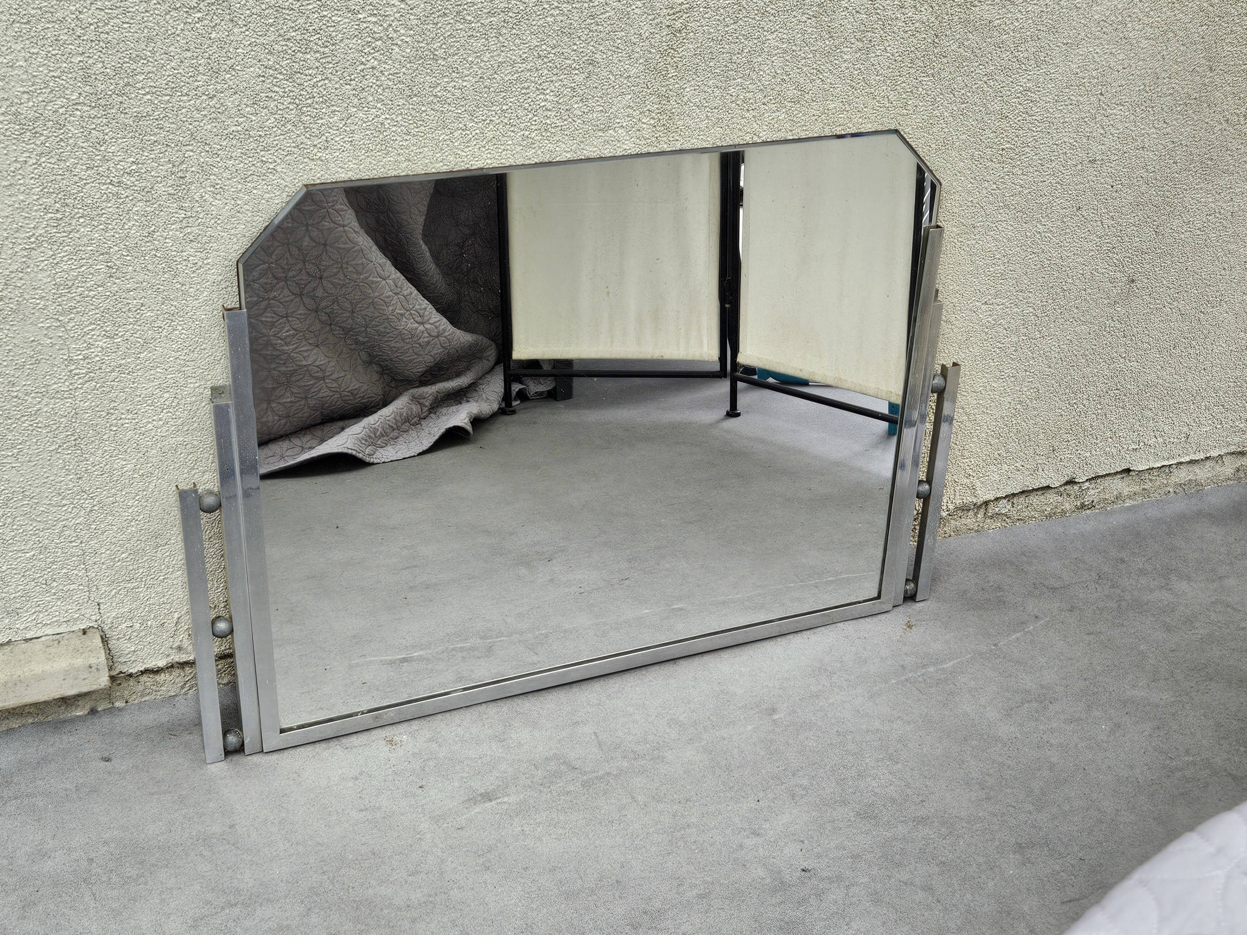 Beveled Art Deco mirror