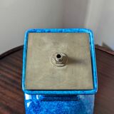 Blue ceramic lamp base by Paul Millet in Sèvres