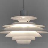 Multi layered pendant light by Kurt Wiborg for Jeka Metaltryk. Denmark 1970s