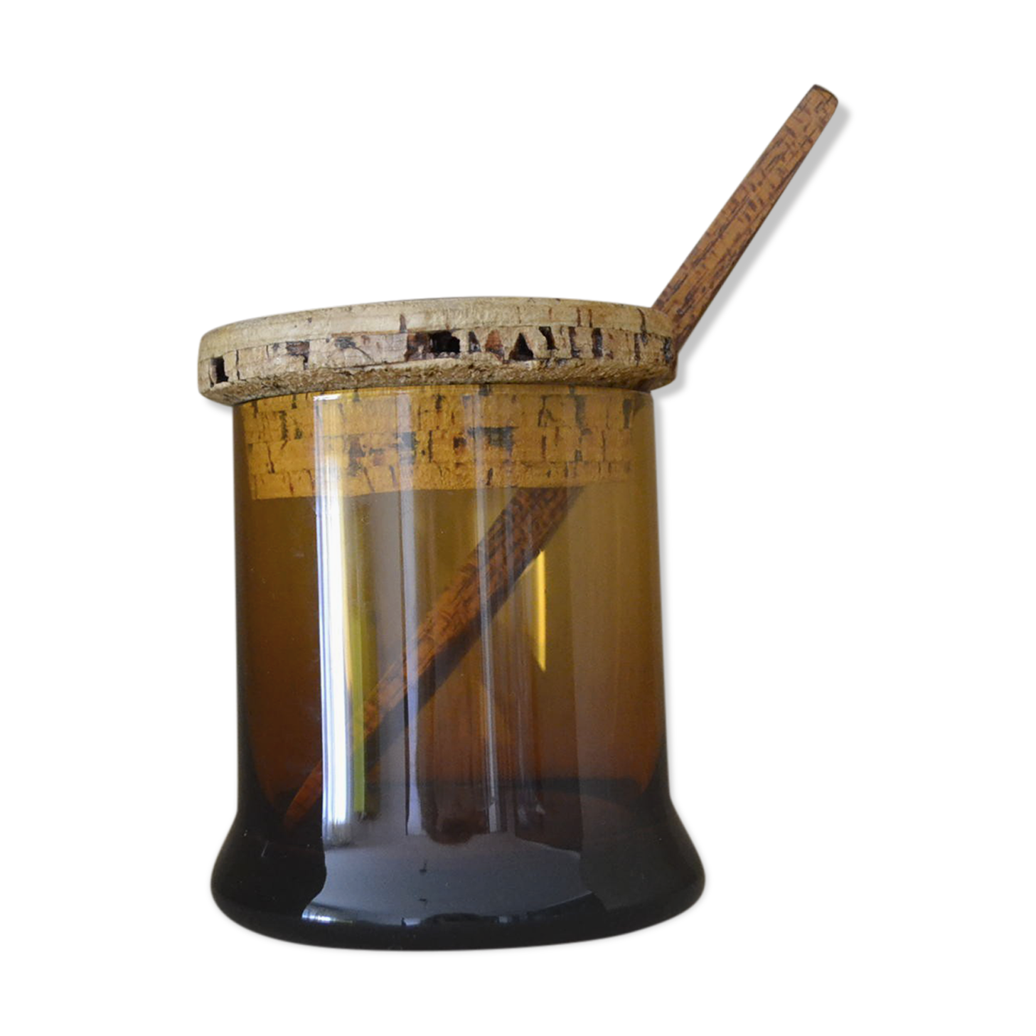 Moutardier en verre fumé