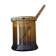 Moutardier en verre fumé