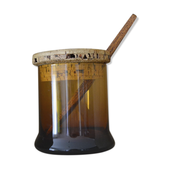 Moutardier en verre fumé