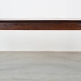 Table ancienne en bois fruitier, 2 tiroirs, France