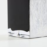 Art Deco vase in black and white opaline glass Anatole Riecke 1939