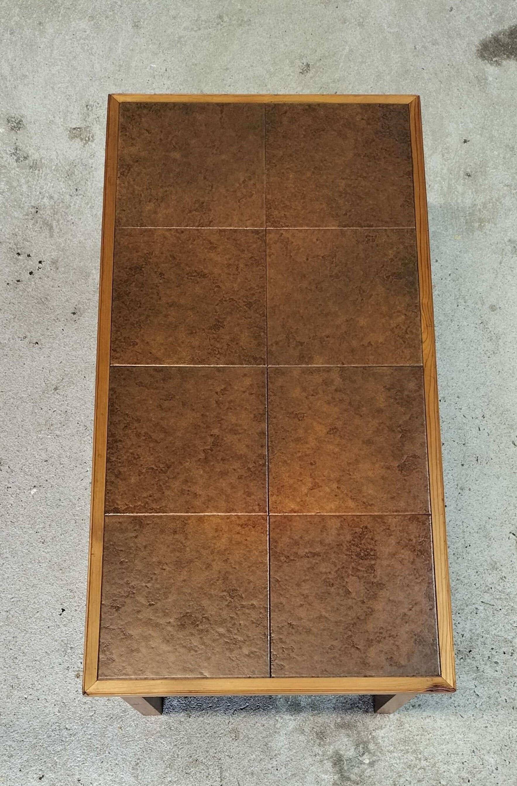 Wood and ceramic coffee table