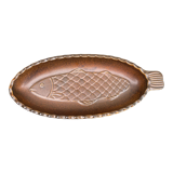 Glazed ceramic dish with fish pattern in relief friesbud melitta germany katen geschler 70