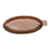 Glazed ceramic dish with fish pattern in relief friesbud melitta germany katen geschler 70