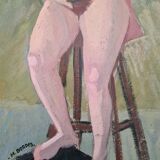 Portrait of a nude on a stool 1923