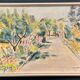 Swedish Oil on Canvas “Landscape” by Lena Jenny Malmajo,Vintage & Framed 46×37cm