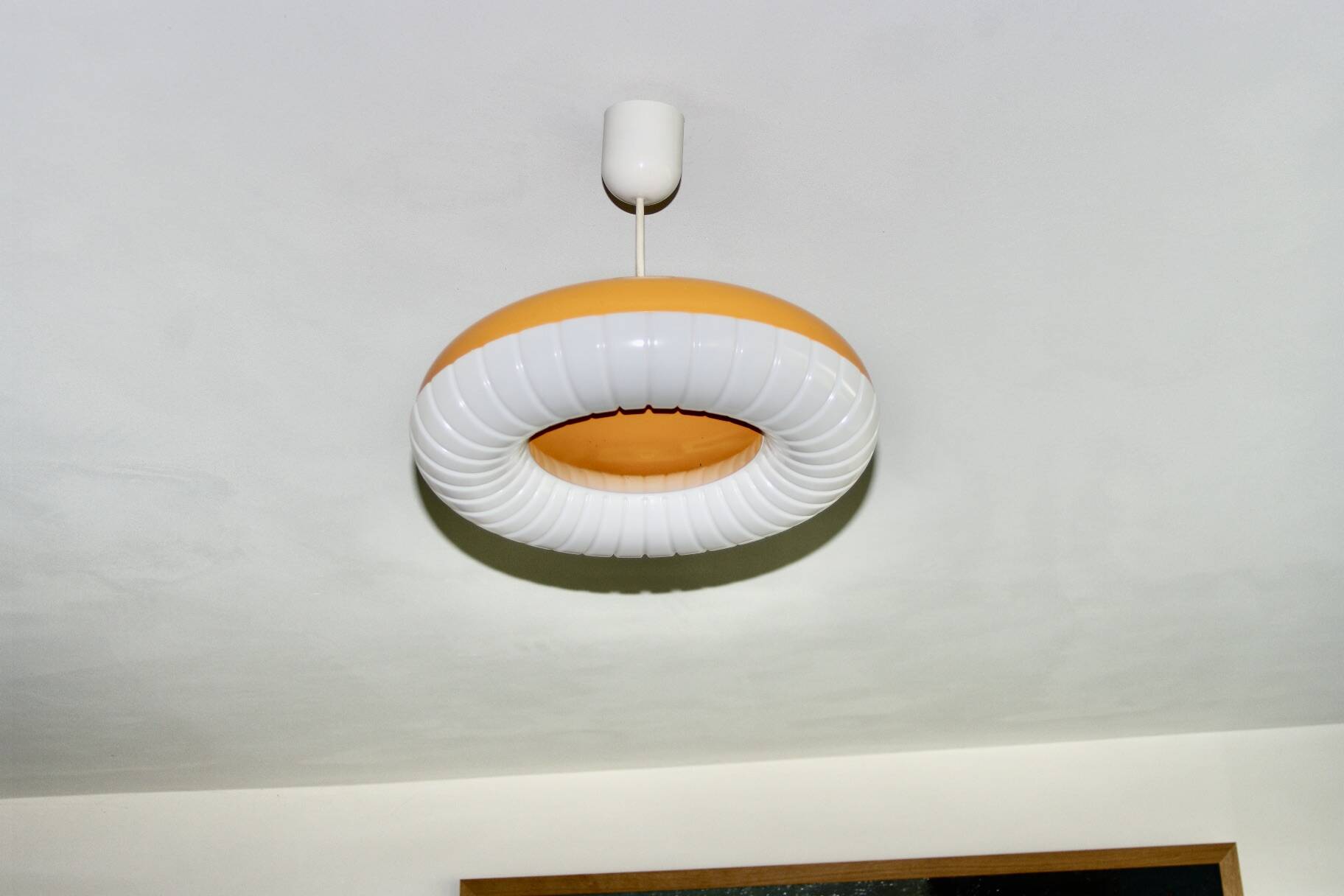 Vintage space age orange pendant pendant for siemens 1970