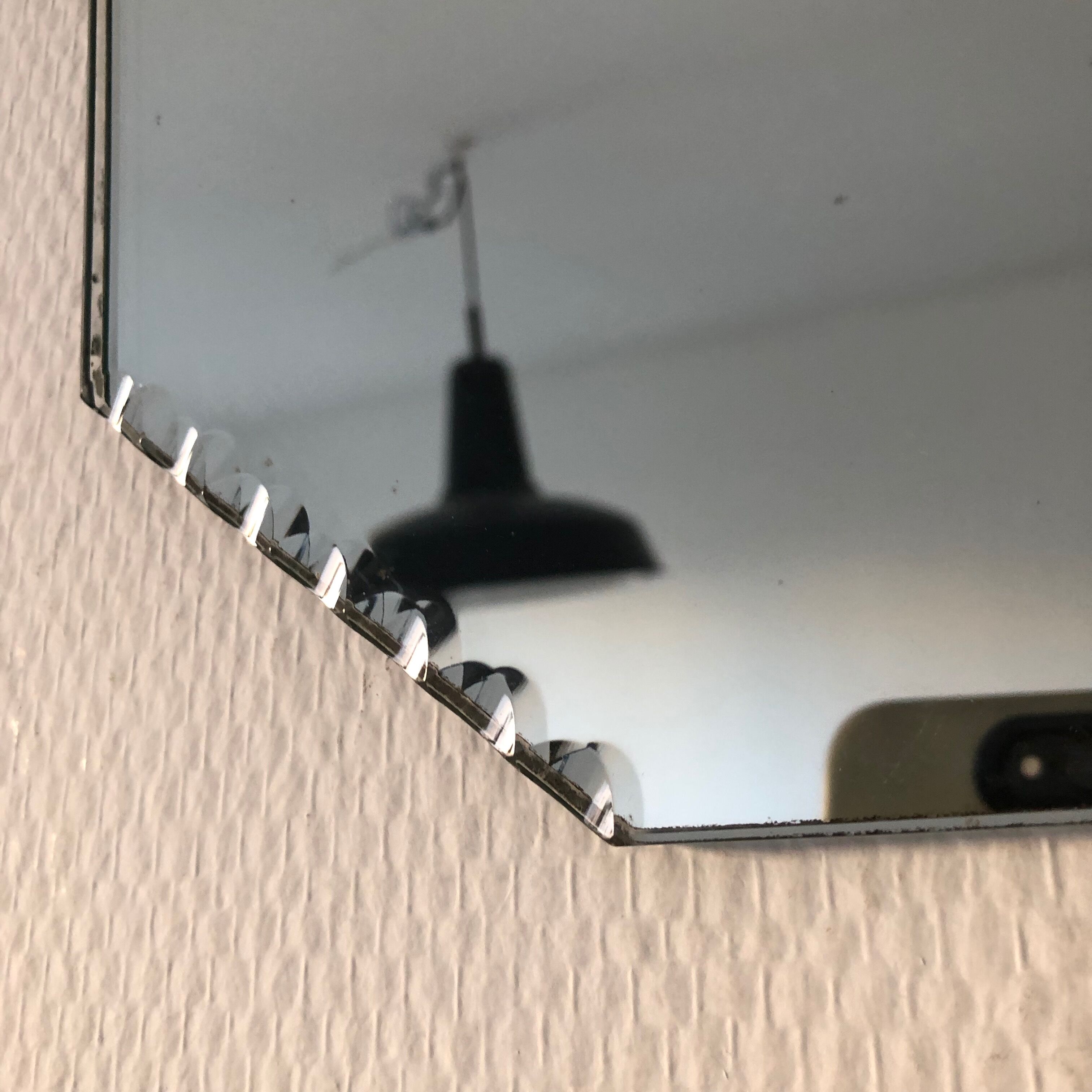 Beveled mirror octagonal 1930 54x36cm