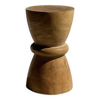 Stool, side table, end table in natural solid mango wood.