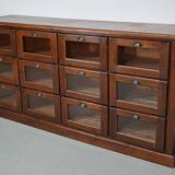 Vintage Dutch Pine Haberdashery Shop Cabinet, Mid-Century