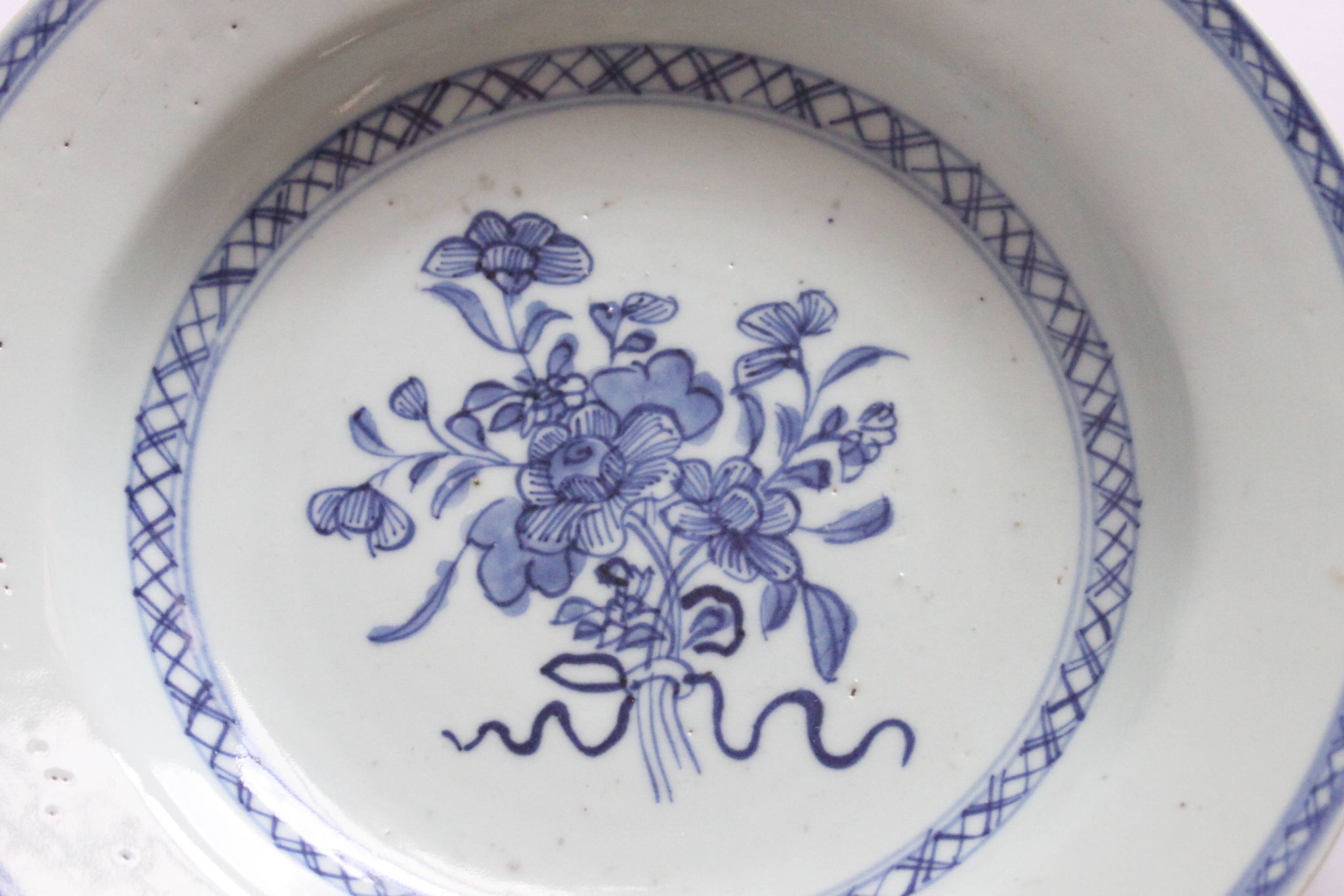 Assiette en porcelaine d'exportation Qianlong, Chine 18e