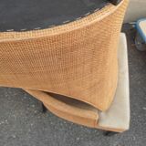Fauteuil en rotin cannée