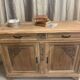 Buffet bois brut Art Déco en noyer massif