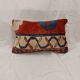 Vintage Cushion Cover in Long Pile Carpet, Turkish Geometric Pattern, 30 x 50 cm