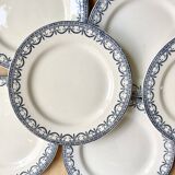 6 flat iron earth plates from Salins, 19th century