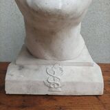 Pascal Boureille (1909-1999) Plaster bust signed portrait of a doctor