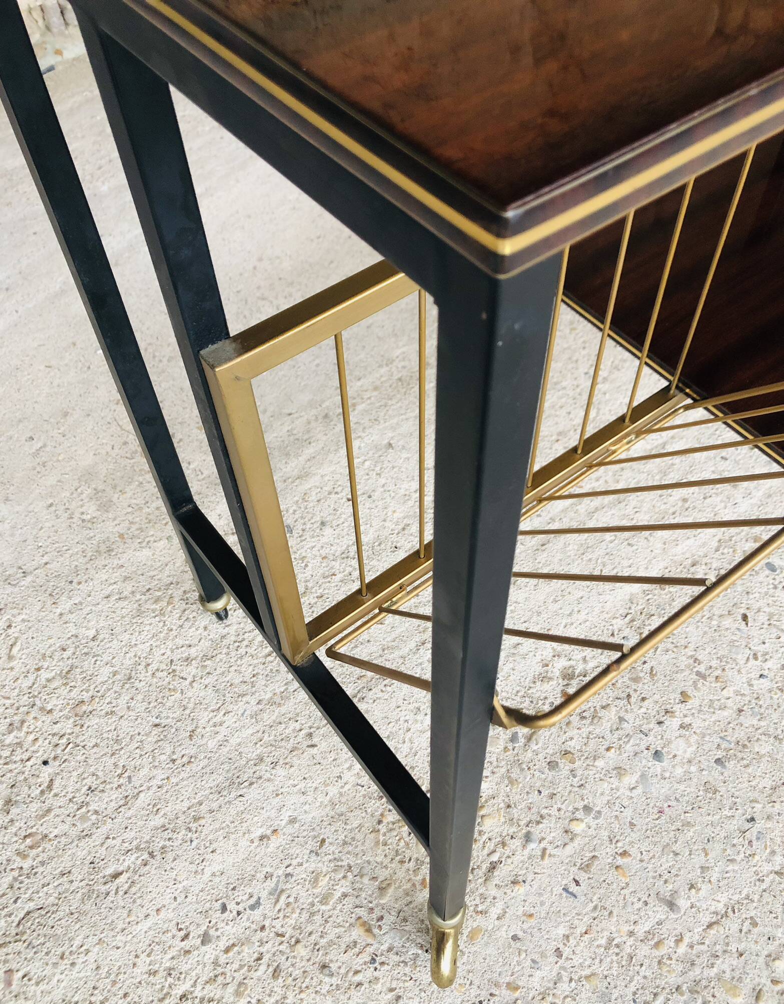 Console/ meuble hifi stereo en palissandre et metal , circa 70's