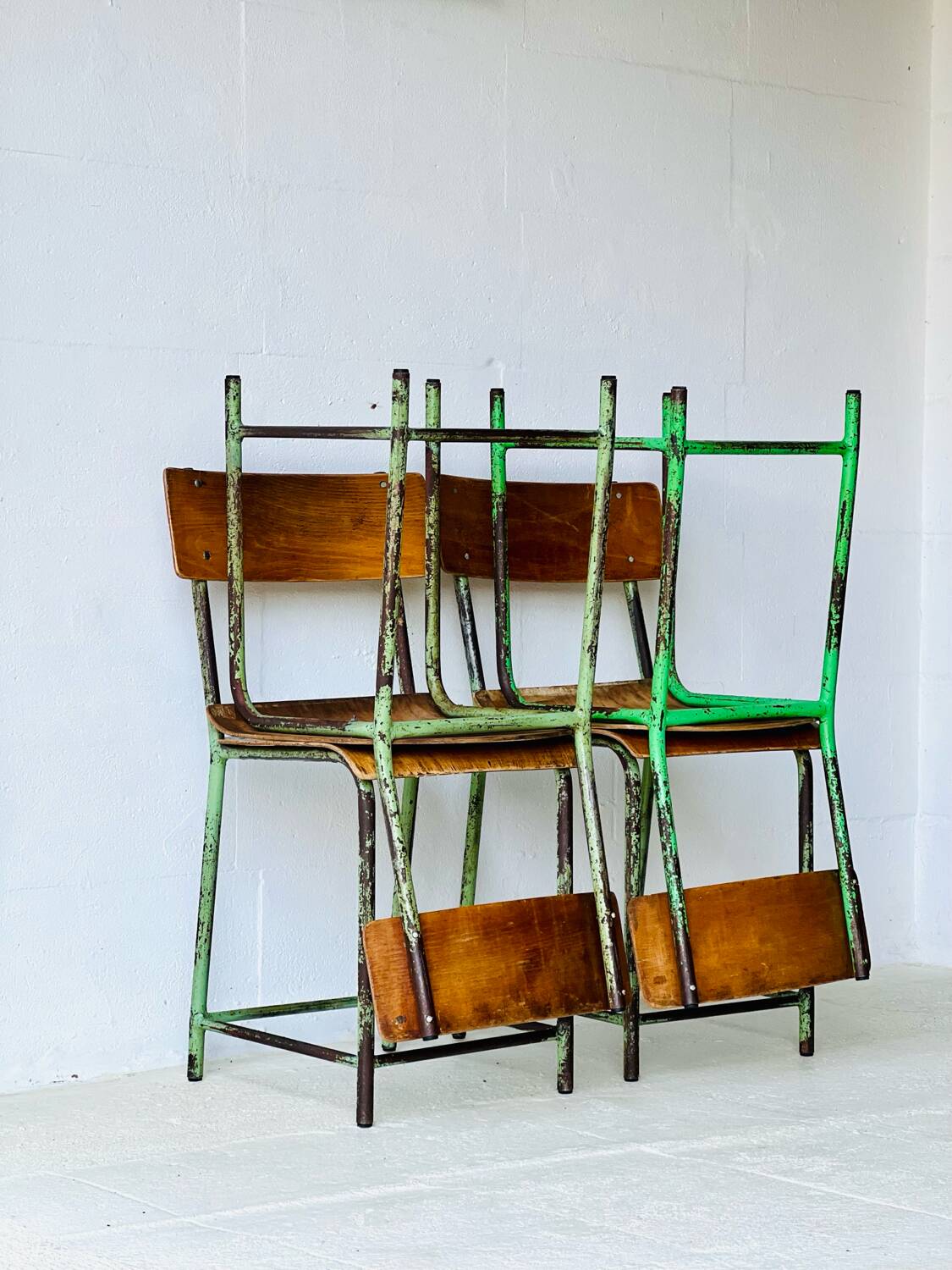 Vintage  School Chairs, set of 4