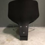 Chaise longue en contreplaqué courbé et en métal