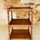 Art Deco Console with 3 levels, turned wood "Faux Bamboo", circa 1930s.