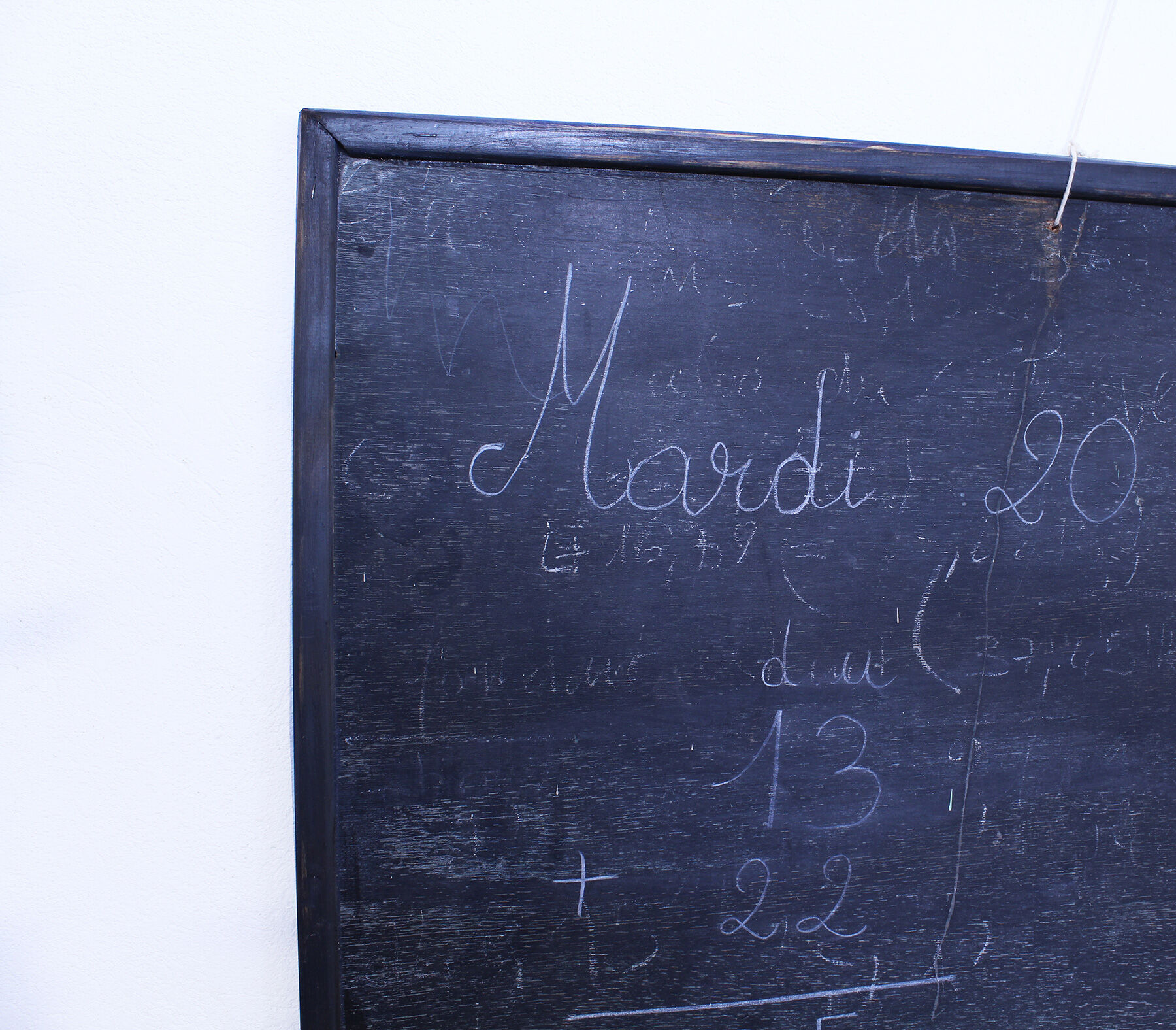 Vintage school board with framing