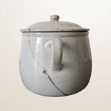 Speckled glazed stoneware soup tureen, Stoneware from the Marais.