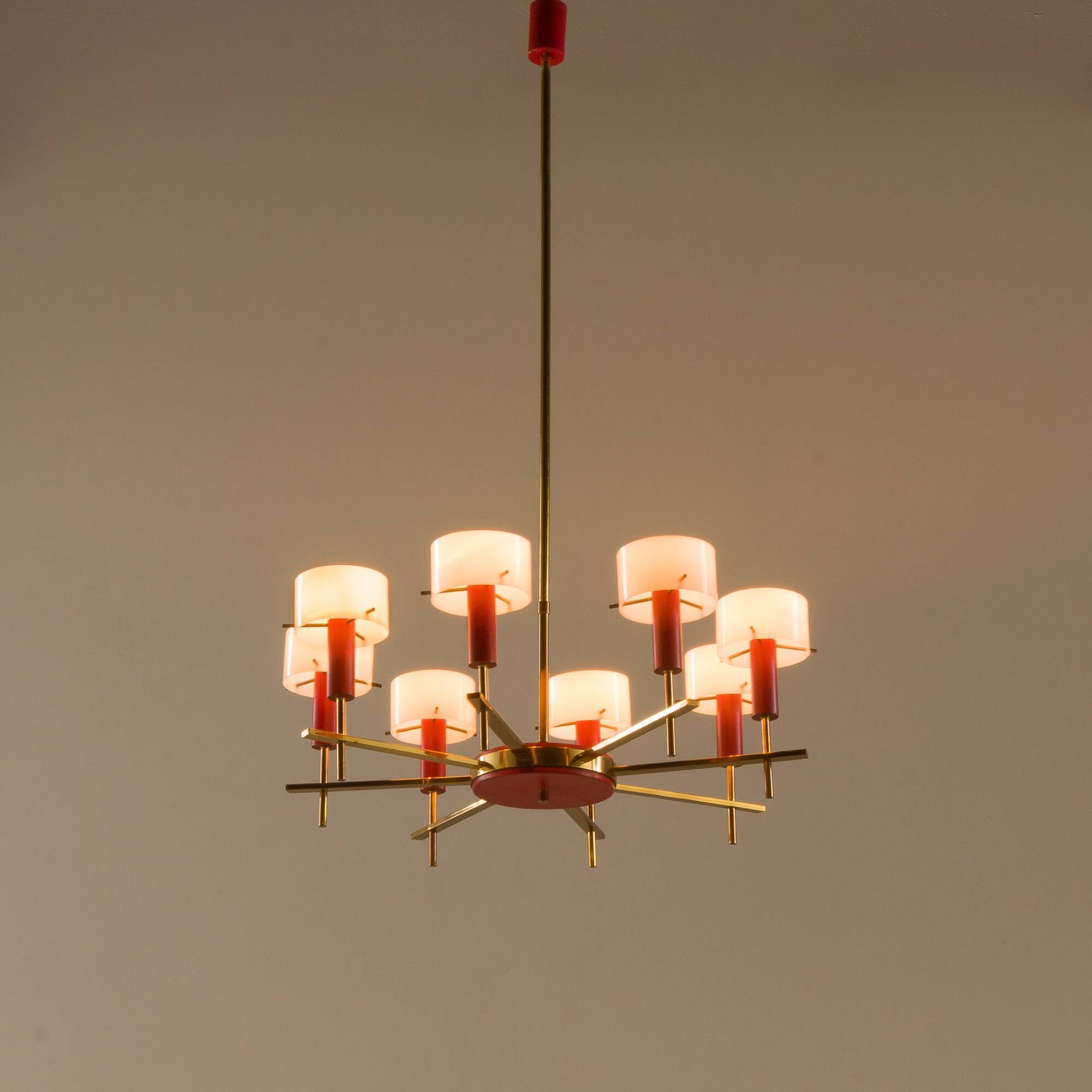 Lustre attribué à Angelo Brotto pour Esperia, Italie années 1960
