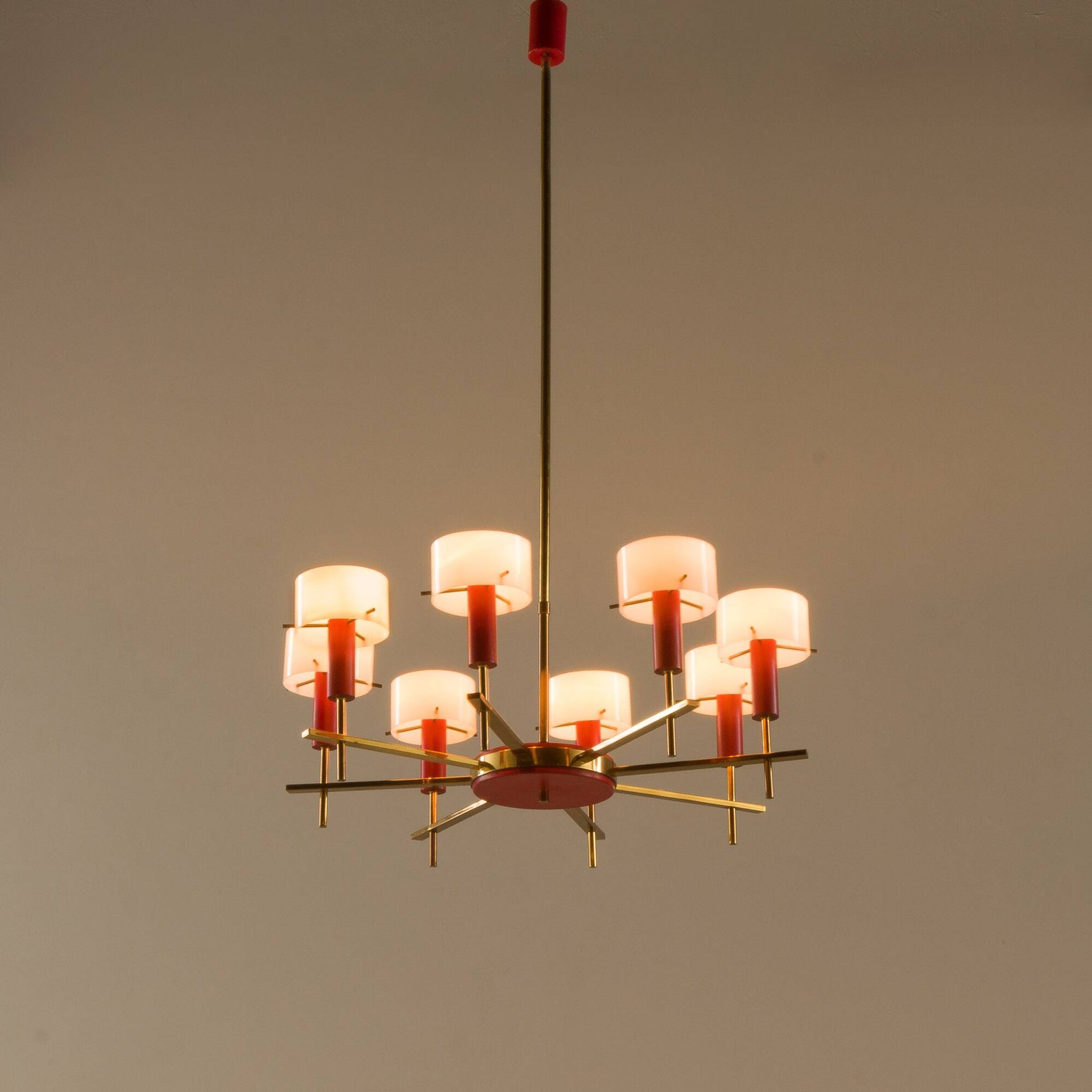 Italian chandelier atrr. to Angelo Brotto for Esperia, Italy 1960s.