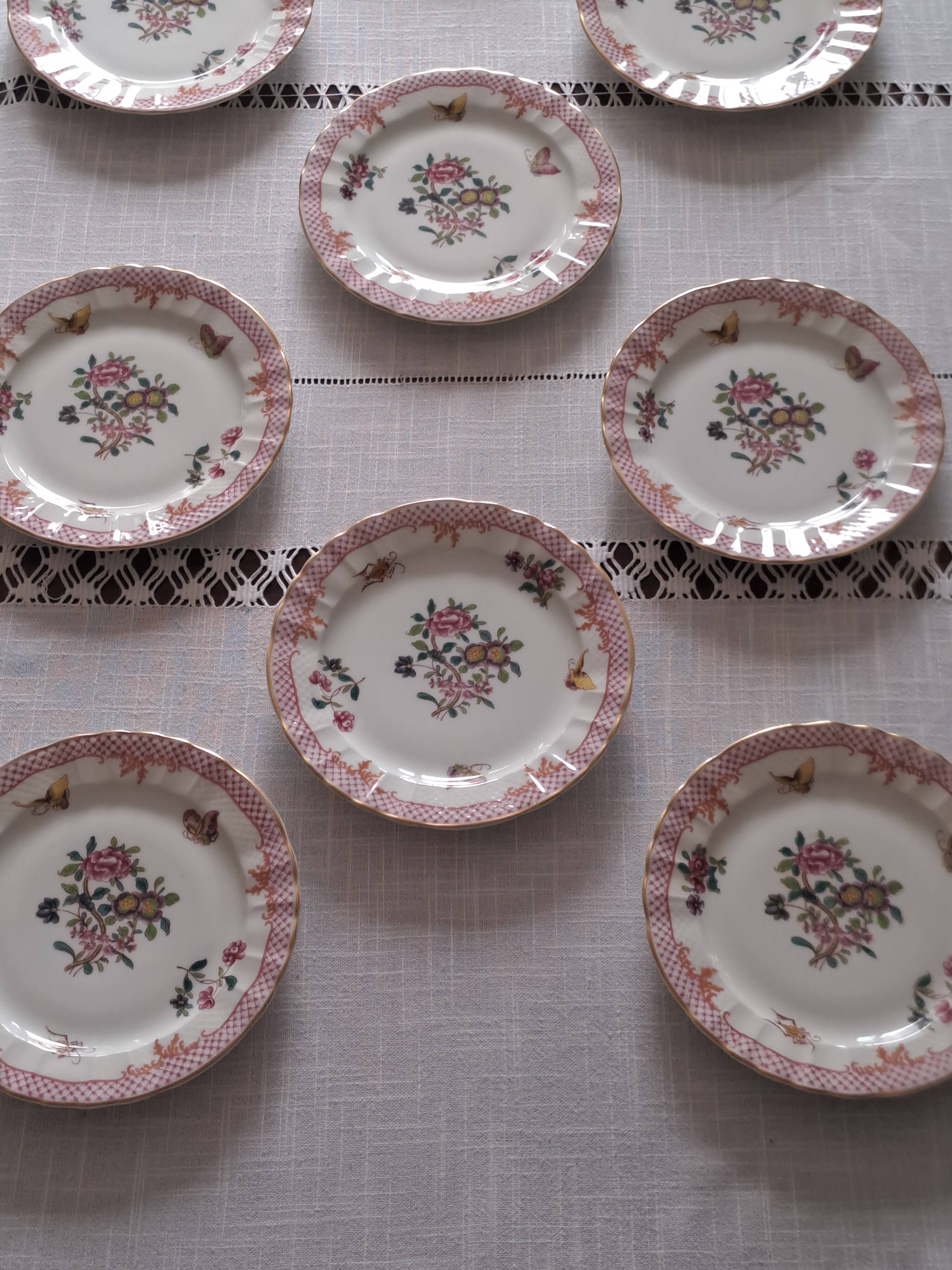 Assiettes à dessert Bernardeaud Limoges _Compagnie des  Indes