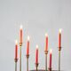 Vintage scandinavian candlesticks in brass by massiv messing, 1960s, set of 7