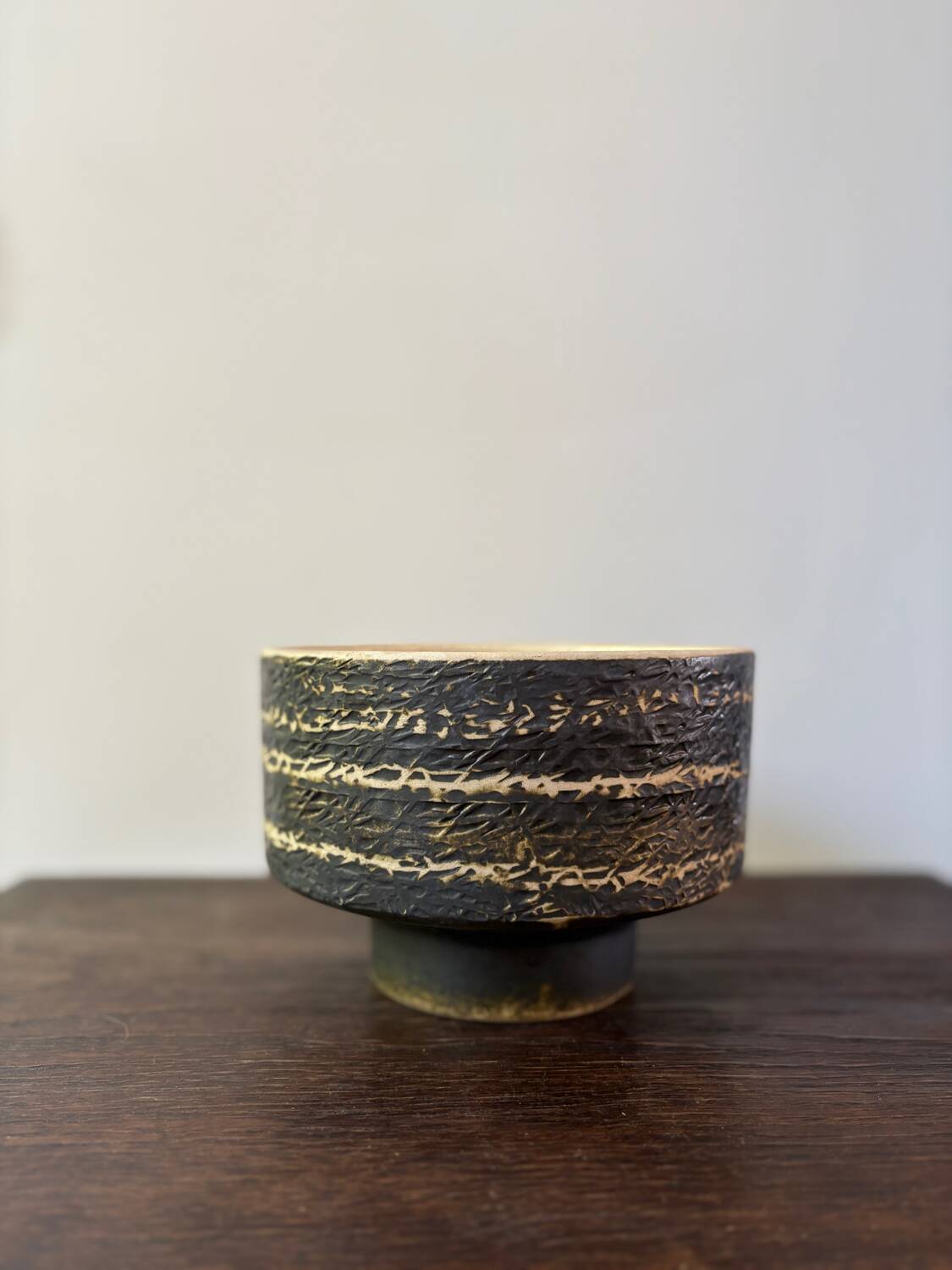 Cache pot vintage Peter Groendeveldt écorce de bouleau