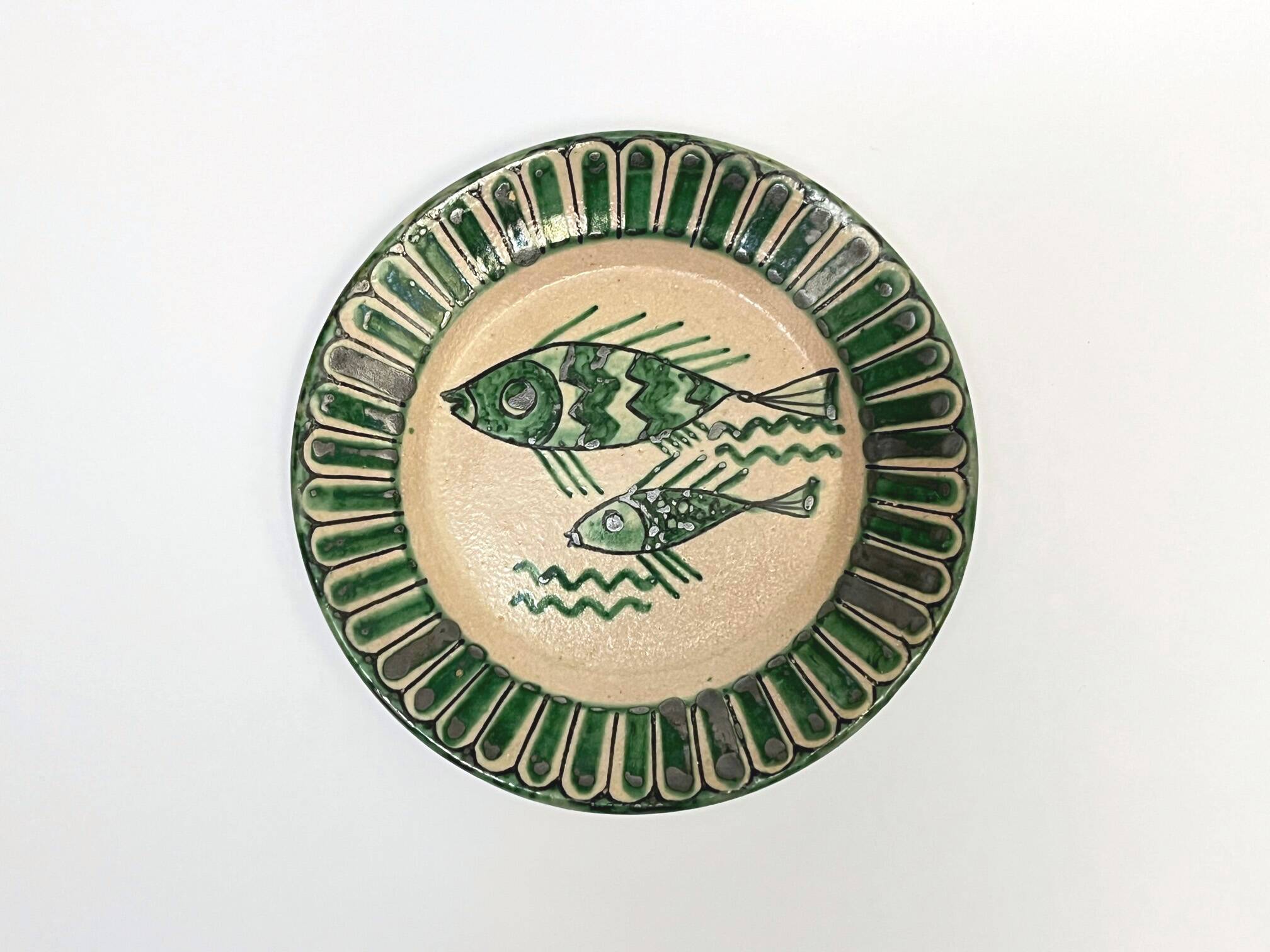 4 Vietri plates decorated by Fabbrica Ceramica Avallone, 1930s