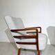 Pair of art deco armchairs, walnut, hungary - new upholstery
