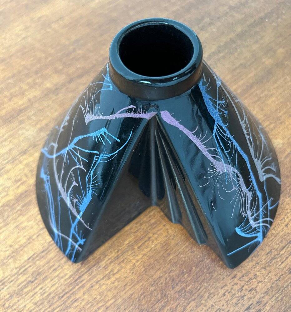 Postmodern West German pottery vase by Steuler, 1980s.