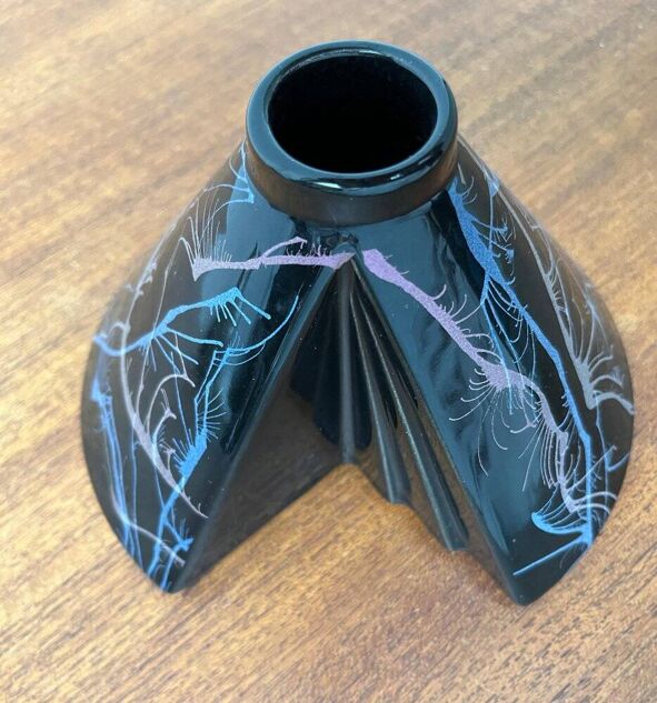 Postmodern West German pottery vase by Steuler, 1980s.
