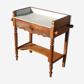 Old wooden dressing table and marble top