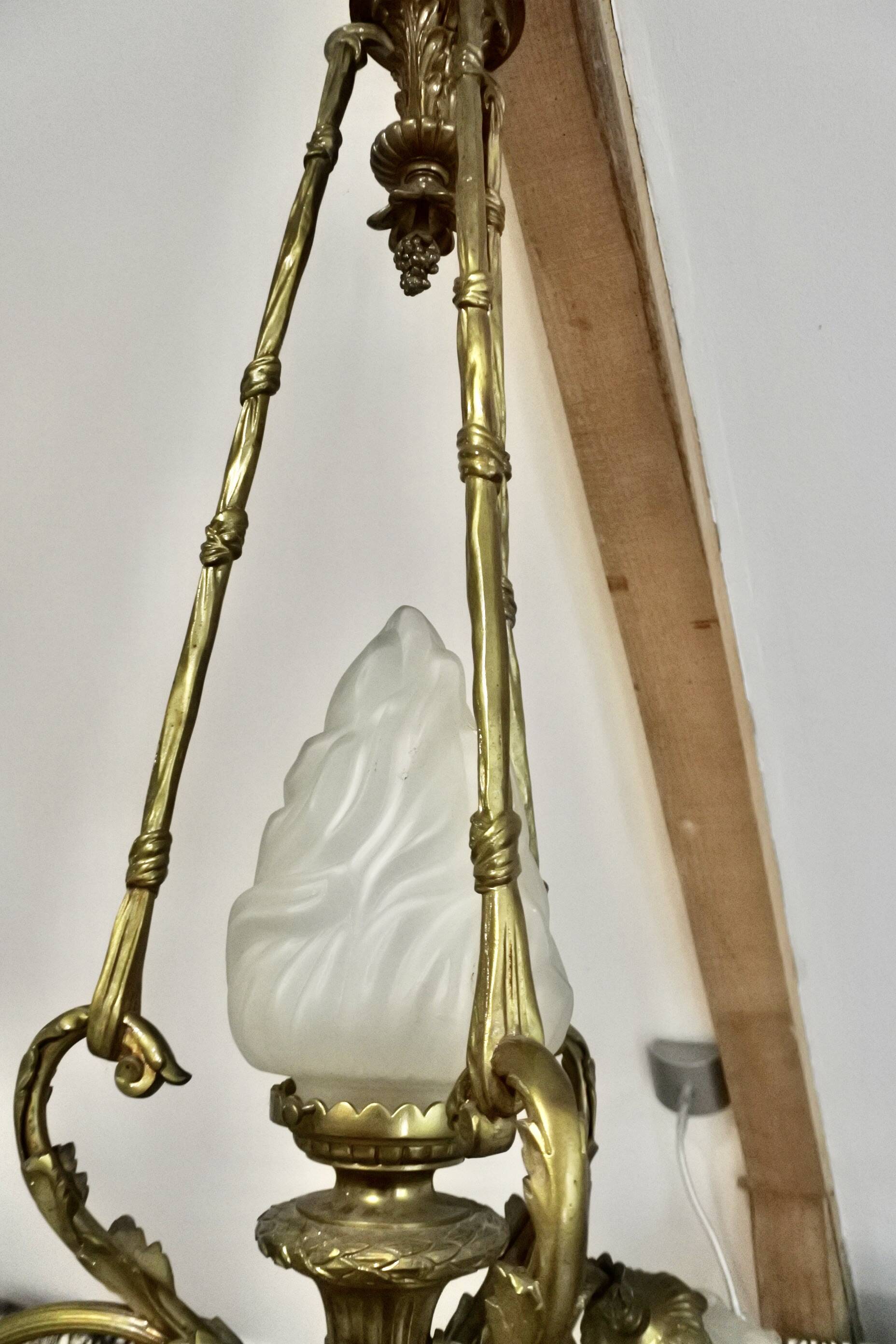 19th Century Ormolu Bronze Chandelier