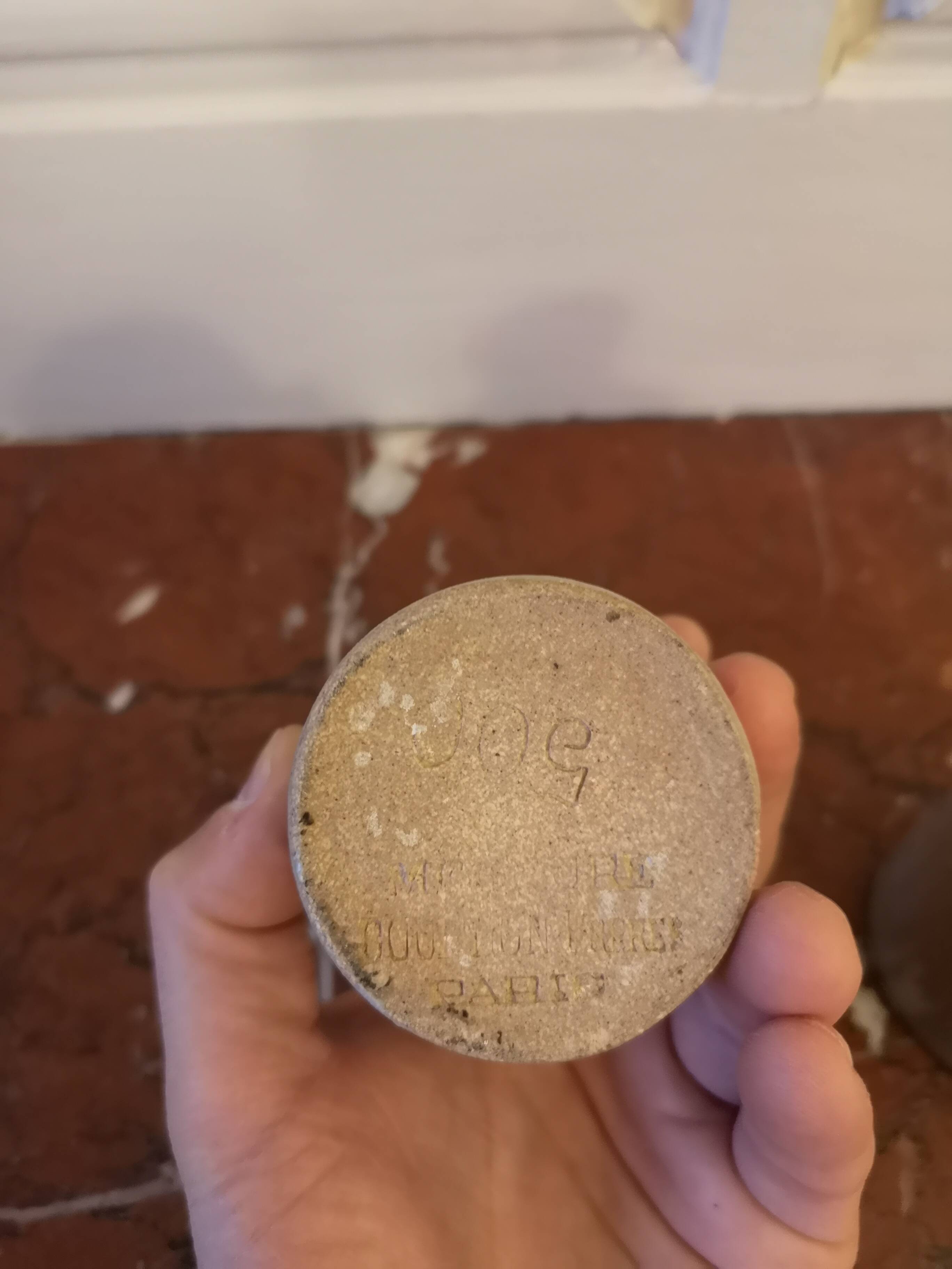 Old Mercury vials from the Dourdon Brothers Paris in sandstone