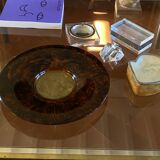 Hollywood regency brass and tortoiseshell lucite tray, Guzzini Italy 1970s