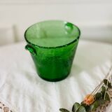 Small bubble glass ice bucket in the style of Biot