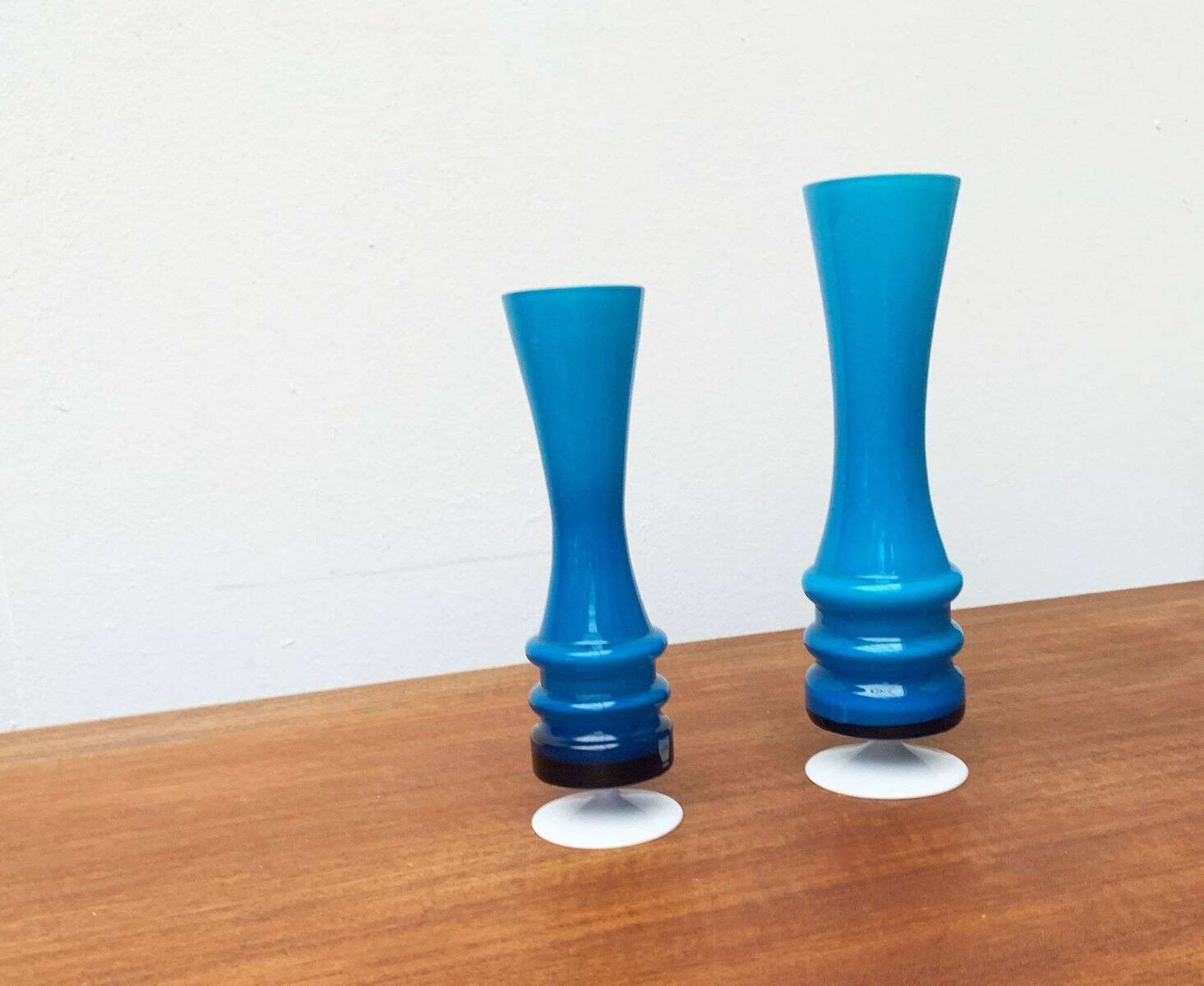 Mid-century German glass vases by Karl Friedrich, 1960s, set of 2.