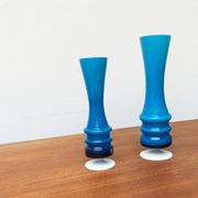 Mid-century German glass vases by Karl Friedrich, 1960s, set of 2.