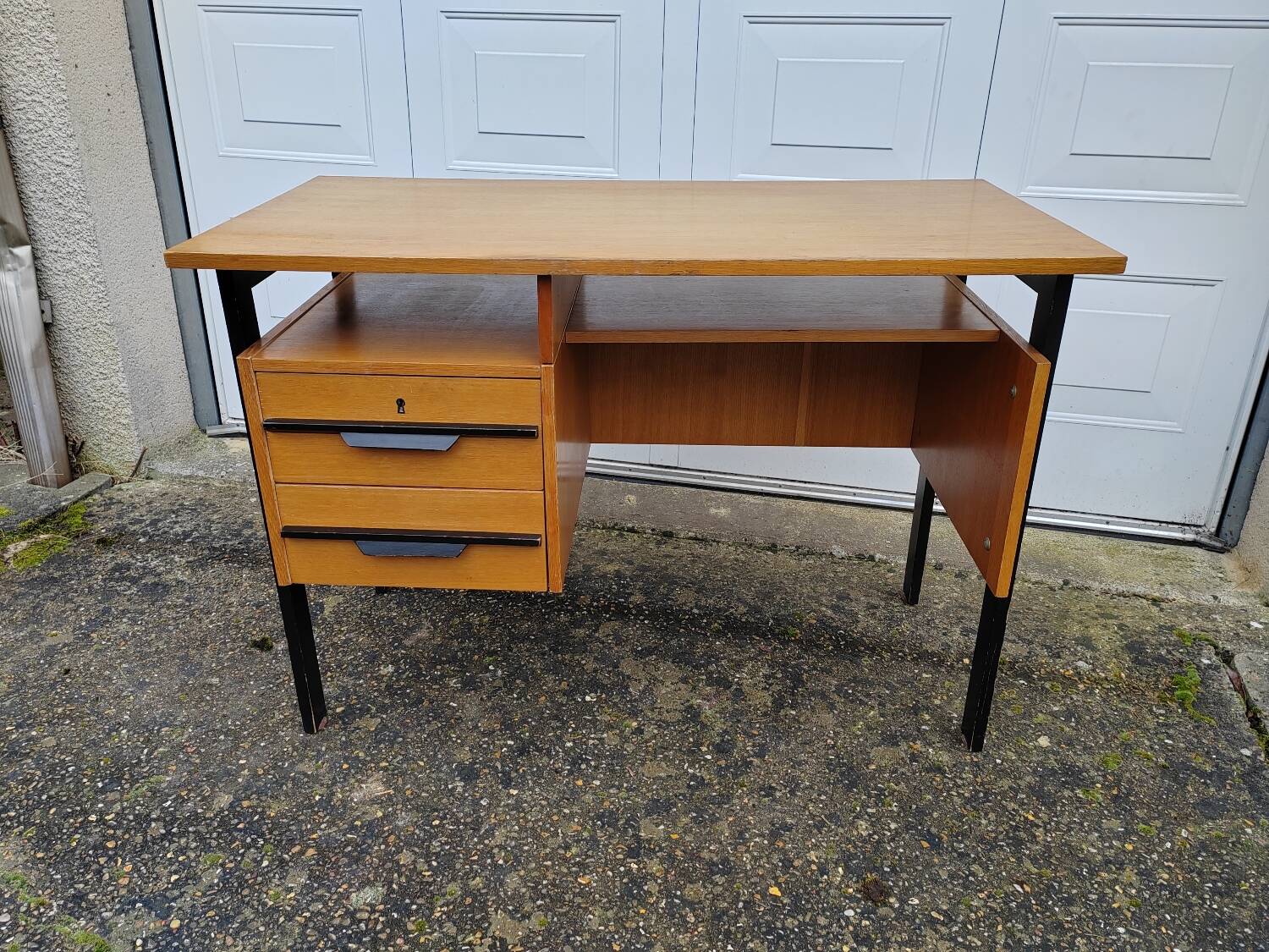 Vintage blond wood desk